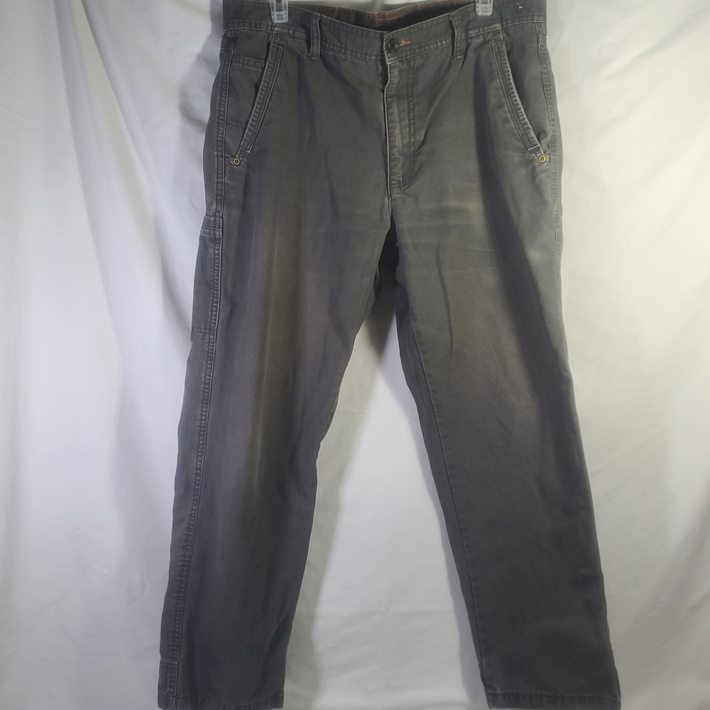 Outdoor Life Pants Men's 34x29 Gray Cotton Casual Durable
